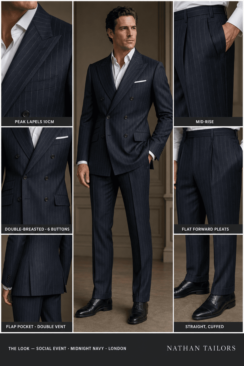 midnight navy chalk_stripe double-breasted online custom suit — designed at RemoteSuit, made to measure online